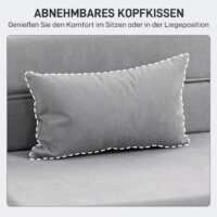 Bodensofa Schlafsofa klappbar aus Schaumstoff hellgrau