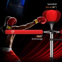Boxsackständer für Boxtraining freistehend höhenverstellbar rot
