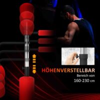Boxsackständer für Boxtraining freistehend höhenverstellbar rot