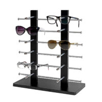 Brillenständer Brillenhalter Brillendisplay für 12 Brillen 42x39cm schwarz