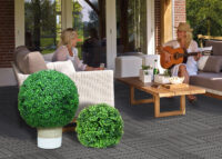 Künstlicher Buchsbaum Busch Ø55 cm grün für Außenbereich