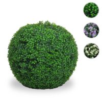 Künstliche Buchsbaumkugel Ø55 cm weiß Outdoor Dekopflanze