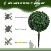 Buchsbaum Kunstpflanze 2er Set wetterfest pflegeleicht 70cm