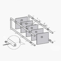 Bücherregal Standregal 5-Ebenen Stahl Braun Schwarz