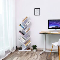 Freistehendes Bücherregal mit acht Stöcken, modernes und platzsparendes Design.