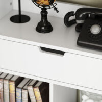 Bücherregal 9 Regale 1 Schublade mit Anti-Kippsicherung 60x26x158cm Weiss – Produktfoto zeigt modernes Design, hochwertige Materialien und funktionale Eigenschaften ideal für Wohn- oder Arbeitsbereiche. Perfekt als Einrichtungsinspiration oder zur Produktpräsentation in einem Onlineshop.