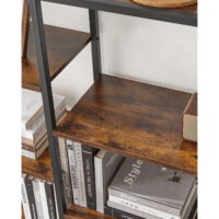 Bücherregal mit zehn Fächern im IndustrialVIBE-Stil für Ordner oder Deko.