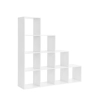 Bücherregal Aufbewahrungsregal mit 10 Würfeln freistehend.