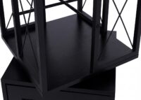 Bücherregal Standregal Drehregal Rollen Tür Metall Industrial 162x40x42cm schwarz