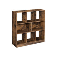 Bücherregal freistehend Standregal Holz Rustikal Braun