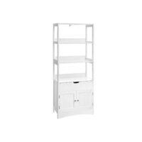 Hochschrank-Bücherregal mit offenen Regalen, modernes Design.