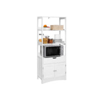 Hochschrank-Bücherregal mit offenen Regalen, modernes Design.