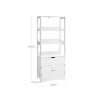 Hochschrank-Bücherregal mit offenen Regalen, modernes Design.