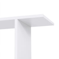 Bücherregal Raumteiler freistehend 6 Ebenen Holz Weiss