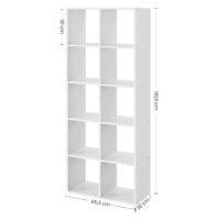 Bücherregal Standregal mit 10 Fächern 161cm.