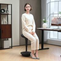 Bürohocker ergonomisch höhenverstellbar schwenkbar schwarz