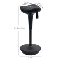 Bürohocker ergonomisch höhenverstellbar schwenkbar schwarz