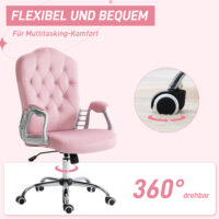 Bürostuhl 120kg höhenverstellbar ergonomisch Rosa – Produktfoto zeigt modernes Design, hochwertige Materialien und funktionale Eigenschaften ideal für Wohn- oder Arbeitsbereiche. Perfekt als Einrichtungsinspiration oder zur Produktpräsentation in einem Onlineshop.