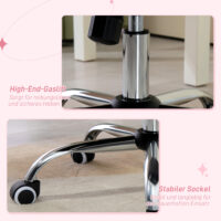 Bürostuhl 120kg höhenverstellbar ergonomisch Rosa – Produktfoto zeigt modernes Design, hochwertige Materialien und funktionale Eigenschaften ideal für Wohn- oder Arbeitsbereiche. Perfekt als Einrichtungsinspiration oder zur Produktpräsentation in einem Onlineshop.