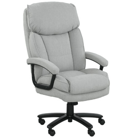 Bürostuhl ergonomisch belastbar gepolstert bis 200kg hellgrau