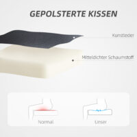 Bürostuhl gepolstert mit Kipp- & Liegefunktion höhenverstellbar bis 120kg Schwarz – Produktfoto zeigt modernes Design, hochwertige Materialien und funktionale Eigenschaften ideal für Wohn- oder Arbeitsbereiche. Perfekt als Einrichtungsinspiration oder zur Produktpräsentation in einem Onlineshop.