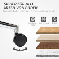 Bürostuhl gepolstert mit Kipp- & Liegefunktion höhenverstellbar bis 120kg Schwarz – Produktfoto zeigt modernes Design, hochwertige Materialien und funktionale Eigenschaften ideal für Wohn- oder Arbeitsbereiche. Perfekt als Einrichtungsinspiration oder zur Produktpräsentation in einem Onlineshop.