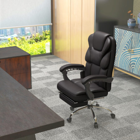 Bürostuhl höhenverstellbar mit Massagefunktion 120kg Schwarz – Produktfoto zeigt modernes Design, hochwertige Materialien und funktionale Eigenschaften ideal für Wohn- oder Arbeitsbereiche. Perfekt als Einrichtungsinspiration oder zur Produktpräsentation in einem Onlineshop.