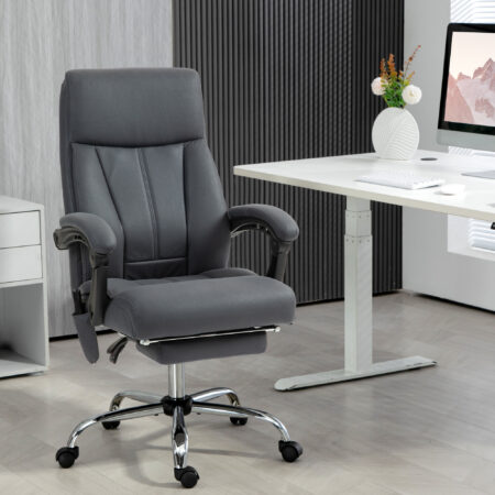 Bürostuhl höhenverstellbar Massagefunktion ergonomisch Dunkelgrau – Produktfoto zeigt modernes Design, hochwertige Materialien und funktionale Eigenschaften ideal für Wohn- oder Arbeitsbereiche. Perfekt als Einrichtungsinspiration oder zur Produktpräsentation in einem Onlineshop.