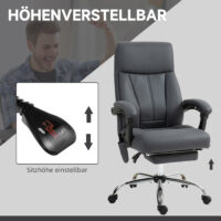 Bürostuhl höhenverstellbar Massagefunktion ergonomisch Dunkelgrau – Produktfoto zeigt modernes Design, hochwertige Materialien und funktionale Eigenschaften ideal für Wohn- oder Arbeitsbereiche. Perfekt als Einrichtungsinspiration oder zur Produktpräsentation in einem Onlineshop.