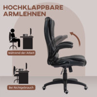 Bürostuhl höhenverstellbar Wippfunktion Home-Office Schwarz – Produktfoto zeigt modernes Design, hochwertige Materialien und funktionale Eigenschaften ideal für Wohn- oder Arbeitsbereiche. Perfekt als Einrichtungsinspiration oder zur Produktpräsentation in einem Onlineshop.