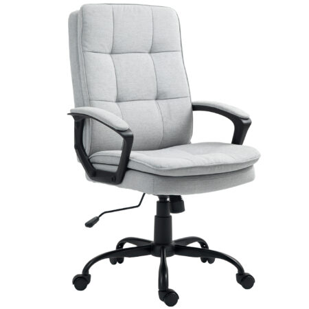 Bürostuhl ergonomisch höhenverstellbar mit Kippfunktion grau