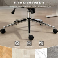 Bürostuhl ergonomisch höhenverstellbar mit Kopfstütze grau weiss