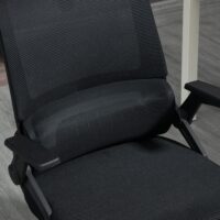 Bürostuhl ergonomisch höhenverstellbar mit Kopfstütze schwarz