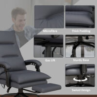 Bürostuhl ergonomisch belastbar mit Massage Heizung und Fussstütze