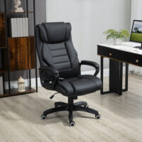 Bürostuhl ergonomisch höhenverstellbar mit Massage schwarz
