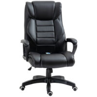 Bürostuhl ergonomisch höhenverstellbar mit Massage schwarz