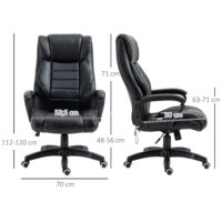 Bürostuhl ergonomisch höhenverstellbar mit Massage schwarz