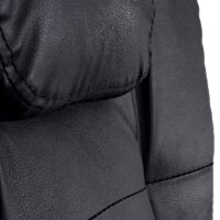 Ergonomischer Bürostuhl mit Fußstütze aus Kunstleder schwarz