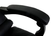 Ergonomischer Bürostuhl mit Fußstütze aus Kunstleder schwarz