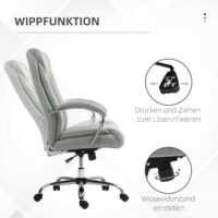 Bürostuhl mit Kopfstütze & Wippfunktion höhenverstellbar Hellgrau – Produktfoto zeigt modernes Design, hochwertige Materialien und funktionale Eigenschaften ideal für Wohn- oder Arbeitsbereiche. Perfekt als Einrichtungsinspiration oder zur Produktpräsentation in einem Onlineshop.