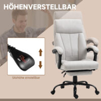 Bürostuhl mit Massagefunktion & Fussstütze Hellgrau – Produktfoto zeigt modernes Design, hochwertige Materialien und funktionale Eigenschaften ideal für Wohn- oder Arbeitsbereiche. Perfekt als Einrichtungsinspiration oder zur Produktpräsentation in einem Onlineshop.