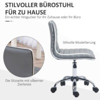 Bürostuhl ohne Armlehnen höhenverstellbar Büro Hellgrau – Produktfoto zeigt modernes Design, hochwertige Materialien und funktionale Eigenschaften ideal für Wohn- oder Arbeitsbereiche. Perfekt als Einrichtungsinspiration oder zur Produktpräsentation in einem Onlineshop.