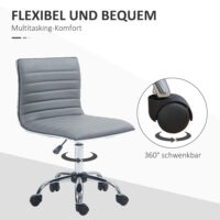 Bürostuhl ohne Armlehnen höhenverstellbar Büro Hellgrau – Produktfoto zeigt modernes Design, hochwertige Materialien und funktionale Eigenschaften ideal für Wohn- oder Arbeitsbereiche. Perfekt als Einrichtungsinspiration oder zur Produktpräsentation in einem Onlineshop.