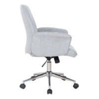 Bürostuhl Schreibtischstuhl Drehstuhl in Grau mit stufenloser Sitzhöhenverstellung, ergonomischer Stoffpolsterung, 360° Drehfunktion und stabilen Doppellaufrollen für weiche Böden. Ideal für Büro und Homeoffice.