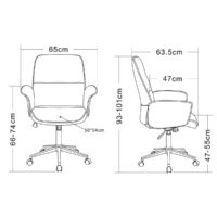 Bürostuhl Schreibtischstuhl Drehstuhl in Grau mit stufenloser Sitzhöhenverstellung, ergonomischer Stoffpolsterung, 360° Drehfunktion und stabilen Doppellaufrollen für weiche Böden. Ideal für Büro und Homeoffice.