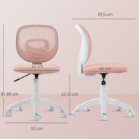 Bürostuhl Schreibtischstuhl ergonomisch höhenverstellbar rosa