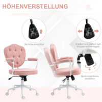 Bürostuhl Teddybärvlies höhenverstellbar Rosa – Produktfoto zeigt modernes Design, hochwertige Materialien und funktionale Eigenschaften ideal für Wohn- oder Arbeitsbereiche. Perfekt als Einrichtungsinspiration oder zur Produktpräsentation in einem Onlineshop.
