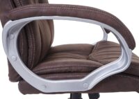 Bürostuhl Stoff Wildleder-Optik Drehstuhl vintage braun