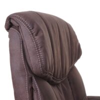 Bürostuhl Stoff Wildleder-Optik Drehstuhl vintage braun