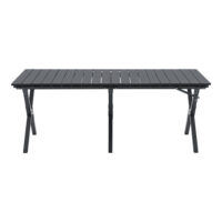 Graues Camping Gartenmöbelset Caltagirone, 5-teilig, mit komfortablen Sitzmöglichkeiten und Tisch, ideal für unterwegs.